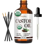 BODYJ4YOU Organic Castor Oil - 100% Pure Natural Fl Oz (pack Of 1), Clear. Fixed Price $15.53.