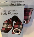 Health Touch Microwaveable, Lavender Scented Foot And Body Warmers. Fixed Price $21.00.