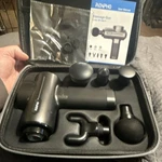 Renpho RP-GM171 Massage Gun Black Cordless Rechargeable 5 Heads Carry Case. Fixed Price $44.99.