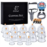 Ditind 18 Pcs Cupping Therapy Set Professional Massage Kit W/ Pump, Magnets, Gua. Fixed Price $43.17.