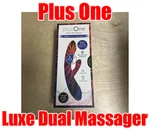 Plus One Luxe Dual Vibrating Massager Purple/blue. Fixed Price $28.98.