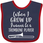 Inktastic Future Trombone Player Music Baby Bib Trombonist Instrument Clothing. Fixed Price $15.99.