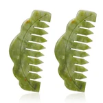 Geiserailie 2 Pcs Jade Combs Esthetician Supplies Massage Stone Hair Green. Fixed Price $11.98.