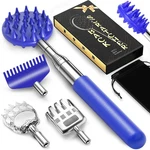 Telescoping Back Scratcher With 5 Heads, Gifts For Men/women, Blue. Fixed Price $21.38.