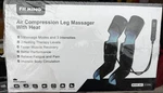 Fit King Air Compression Leg Massager W/ Heat, Black, Model FT-076A. Fixed Price $125.00.