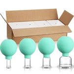 Bbto 4 Pieces Glass Cupping Set Silicone Cups Mint Green. Fixed Price $30.39.