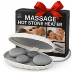 Clam Shell Hot Heater Warmer Massage Basalt Spa Therapy Kit W/4 Stones. Fixed Price $49.95.