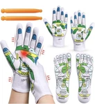 Vabean Acupressure Reflexology Gloves And Socks Set Tools Massage Relax. Fixed Price $8.00.