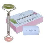 Rose Quartz + Jade Roller For And Neck Massage, Dual Gemstones With Durable S.... Fixed Price $35.06.