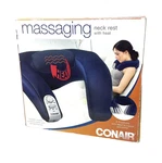 New Conair Body Heated Electric Neck Pillow Massager Vibration Head Rest Blue. Fixed Price $29.99.