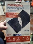 Conair Comfort Massaging Heating Pad Soothing 11.5" 24" Navy Blue HP08FWX. Fixed Price $20.00.