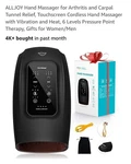 Hand Massager Rechargeable, Vibration, Air Compression, & Heat Make This Win!!. Fixed Price $50.00.