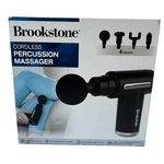 Brookstone Cordless Percussion Massager 4 Interchangeable Heads Rechargeable.. Fixed Price $35.00.