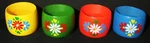 Lot Of 4 Colorful Vintage Hand Painted Wooden Napkin Rings Red Birds Studio '60S. Fixed Price $9.95.