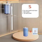 Disposable Toilet Brush Set Cleaner With 6/12/18PCS Head Bathroom Long Han. Fixed Price $18.40.