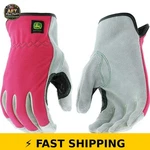 John Deere JD00016-WML Pink Leather Gloves Women's Medium/large. Fixed Price $35.99.