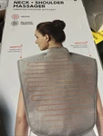 Sharper Image Heated Neck Shoulder Massager Wrap Electric Polyester - Gray. Fixed Price $49.99.