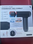 Sharper Image Powerboost Pro + Compact, 3 Accessories And Cary Case, Black. Fixed Price $50.00.