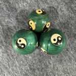 Ying Yang Stress Relaxation Balls Metal Enamel Baoding Exercise Asian Trio. Fixed Price $20.00.