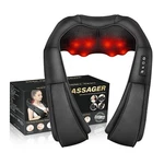 Wertyi Shaped Neck And Back Massager With Heat Shiatsu Kneading Device. Fixed Price $39.69.