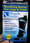 Miracle Socks Anti-fatigue Compression Black Unisex L/xl. Fixed Price $10.00.