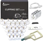 Cupping Therapy Set, 24 Massage Cups, White Hand Pump. Fixed Price $33.96.