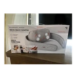 Sharper Image Neck+back Shiatsu Cordless & Massager Strap Gray. Fixed Price $35.00.