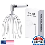 Electric Scalp Head Massager, Vibrating, Battery Powered, L-shaped Design. Fixed Price $32.53.
