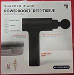 Sharper Image Powerboost Deep Tissue Percussion Massage Gun 6 Speed Quiet 101724. Fixed Price $97.49.