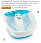 Homedics Mate Foot Spa W/ Invigorating Bubbles & Removable Pumice Stone. Fixed Price $20.00.
