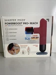 Sharper Image Powerboost Pro+ Reach Percussion Massager With 5 Attachments Red. Fixed Price $80.74.