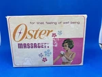 Vintage Oster Massagett 237-02 Hand Held Massager Tested Works Box & Booklet. Fixed Price $34.99.