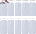 10 Pieces Large Electrode Pads - Premium Reusable Tens Unit With Standard 2. Fixed Price $13.98.
