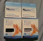 Lot Of 2 Pairs Sea-band Wrist Comforting Acupressure Bands. Fixed Price $11.25.