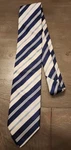 Stanley Lewis Neck Tie White Blue Light Striped 100% Silk Woven Classic!. Fixed Price $15.00.