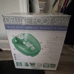 Conair Deluxe Foot Spa With Heat Bubbles Massage Rollers And Jets New In Box. Fixed Price $45.00.