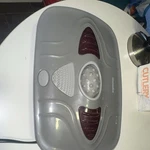 Homedics Heated Vibrating Foot Massage Machine Gray Burgundy FMV-400HJ Gy. Fixed Price $9.00.