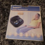 Foot Massager Health Touch Shiatsu With Heat Comfort Faux Fur Fabric Black. Fixed Price $10.00.