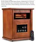 Nordic Hygge 1500W Infrared Portable Heater Remote Control Light Oak Wood. Fixed Price $54.99.
