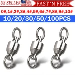 Heavy Duty Ball Bearing Rolling Barrel Swivel 31-480LB Sea Fishing Solid. Fixed Price $25.99.