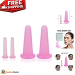 4-PIECE Natural Silicone Facial Massage Cup Set Perfect For Anti-aging Care. Fixed Price $13.99.