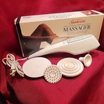 Sunbeam Massager Dual Action Infra-red Heat Attachments 1856-1 Vibrate 2 Speed. Fixed Price $29.69.
