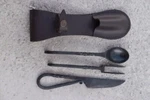 Solid Hand Forged Cutlery Set With Leather Pouch Ancient Best Gift. Fixed Price $35.10.