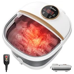 Gehona Collapsible Foot Spa Bath W/ Heat, Massager, Red Light, 2 Side Supports. Fixed Price $71.98.