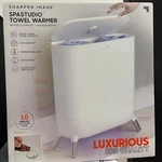 Sharper Image Spastudio Towel Warmer, Heated Comfort And Aromatherapy. Fixed Price $160.00.