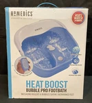 Homedics Heat Boost Bubble Pro Footbath New Open Box. Fixed Price $20.57.