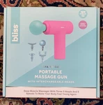 Bliss Portable Massage Gun Deep Muscle 5 Speeds Usb Charging Blue Pink. Fixed Price $34.95.