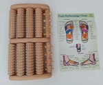 Theraflow Wooden Dual Foot Massager Relexology Chart Pain Relaxer. Fixed Price $12.99.