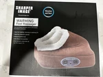 Warming Vibrating Foot Massager By Sharper Image, Gray, Fleece Lining, New!. Fixed Price $25.00.