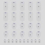 Premium Tens Electrodes Pads, 30 Pack Assortment With Small, Large And Xl Sizes. Fixed Price $15.95.